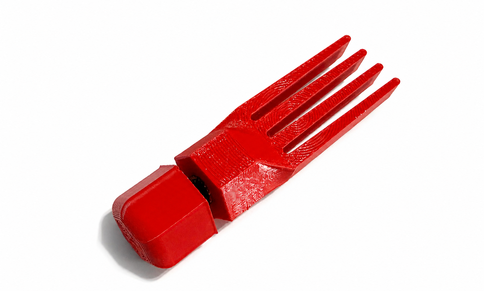 DnA Plastics 4-tine wire fork, red (18–22 AWG)