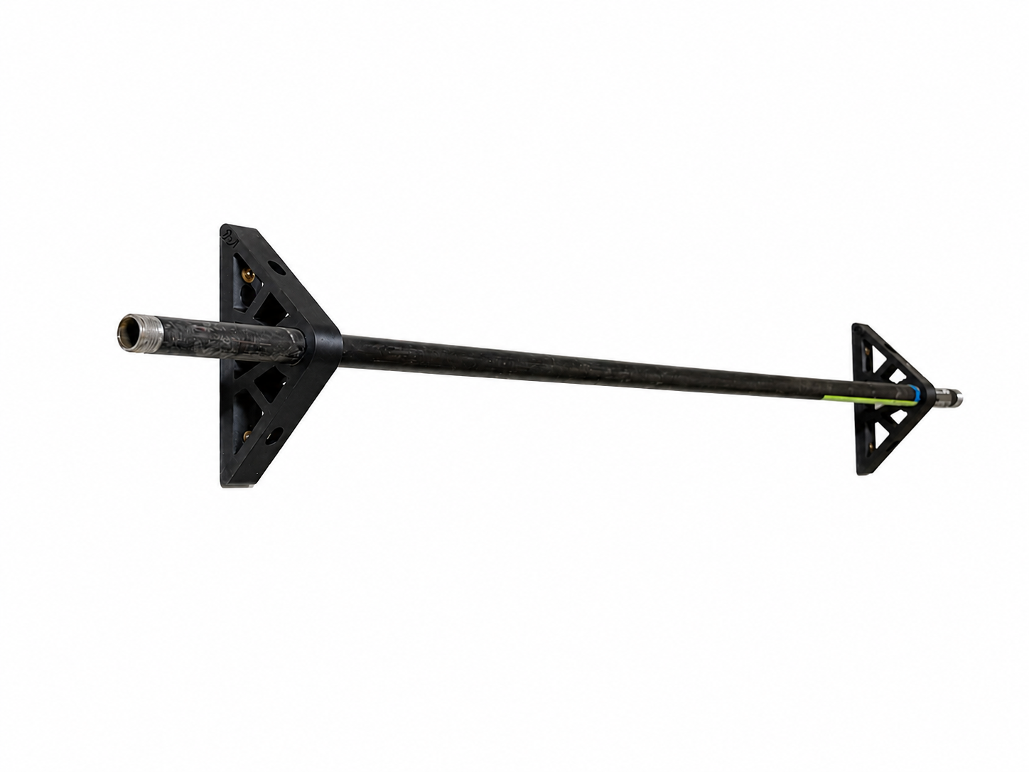 PipeHold bracket set holding a 3/4-inch black steel pipe